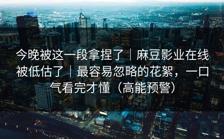 今晚被这一段拿捏了|麻豆影业在线被低估了|最容易忽略的花絮,一口气看完才懂(高能预警) 今晚被这一段拿捏了|麻豆影业在线被低估了|最容易忽略的花絮,一口气看完才懂(高能预警)